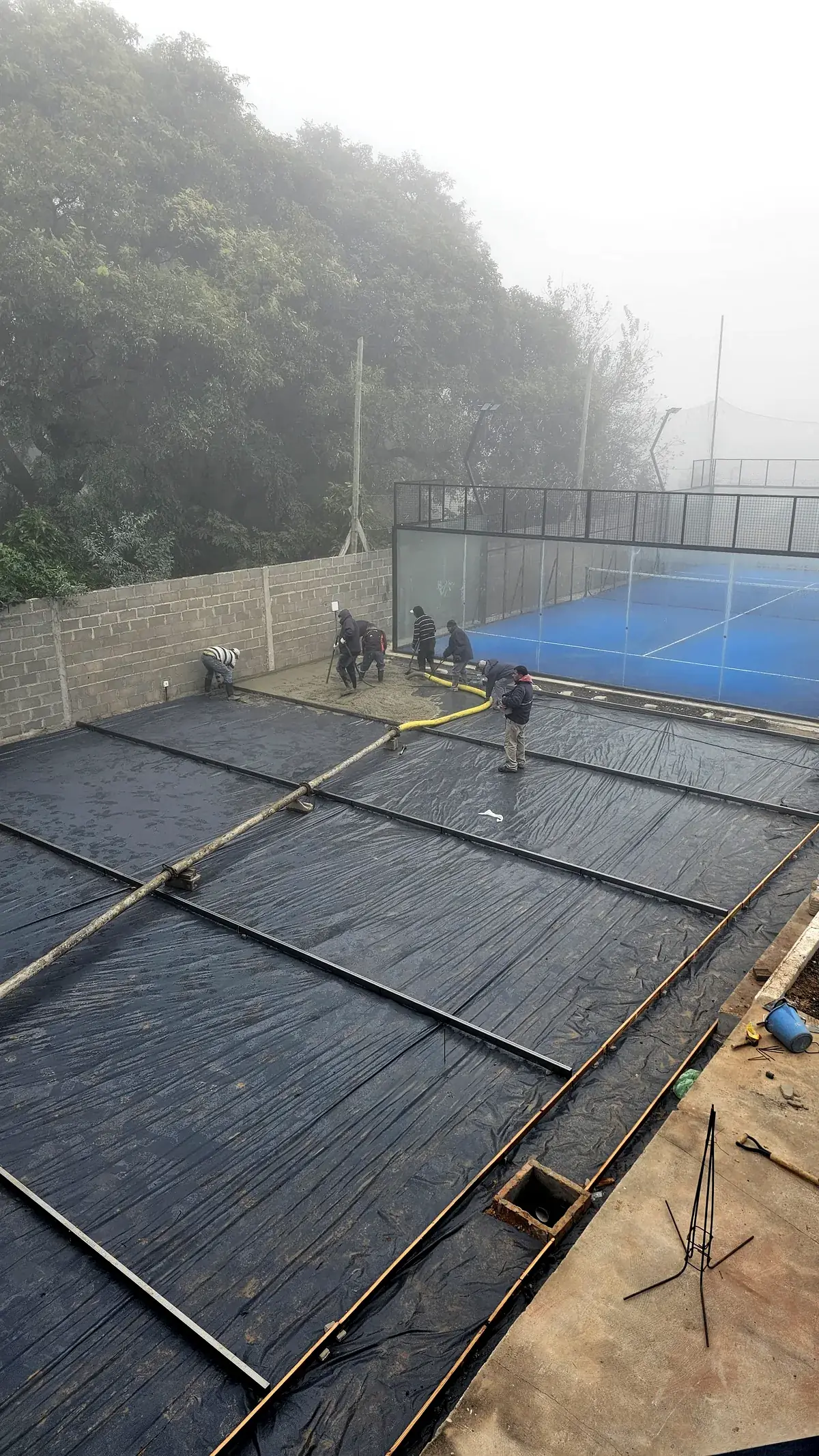 Fachada de edificio en obra